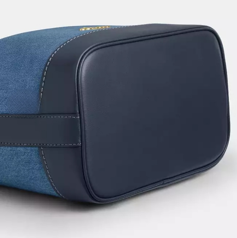 🔥COACH Signature Denim & Leather Jude Duffle, Gold Hardware, NEW W/TAGS! - Picture 6 of 7